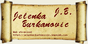Jelenka Burkanović vizit kartica